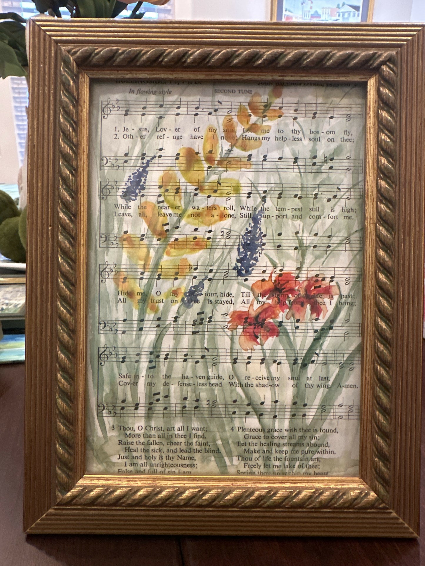 7x9 Gold framed Hymn