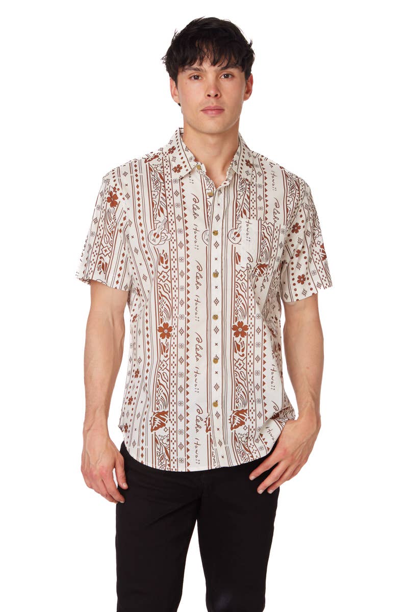 Men's Woven Printed Short Sleeve Shirt