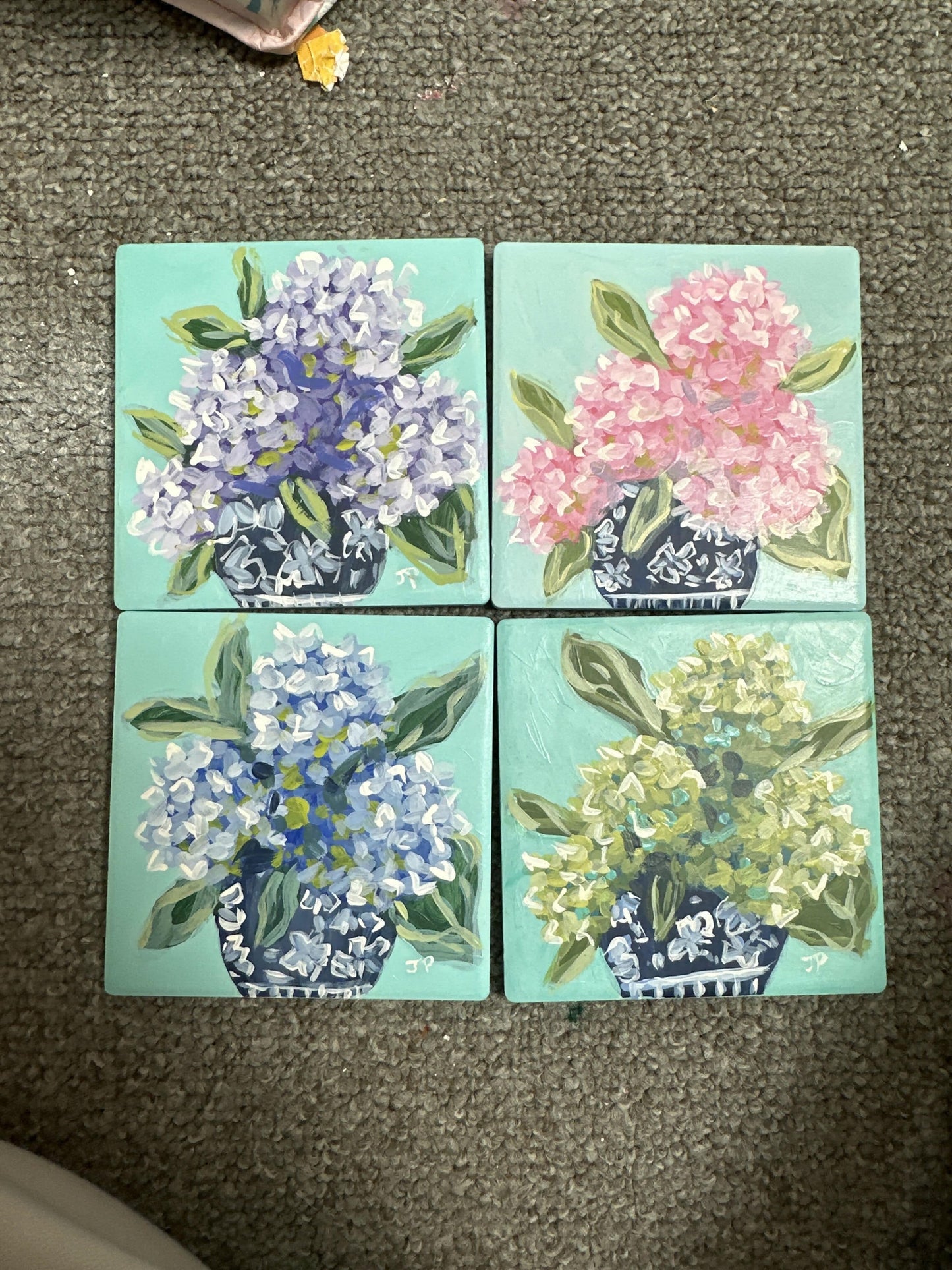 Pierce Paints had painted coaster