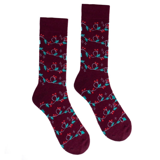 Mens Christmas Socks Mistletoe