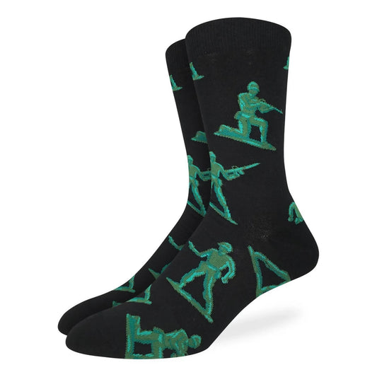 Mens Toy Solider Socks Army Men Life is Socks - Black Socks