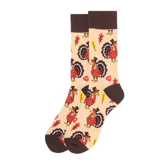 Turkey Thanksgiving Socks Mens