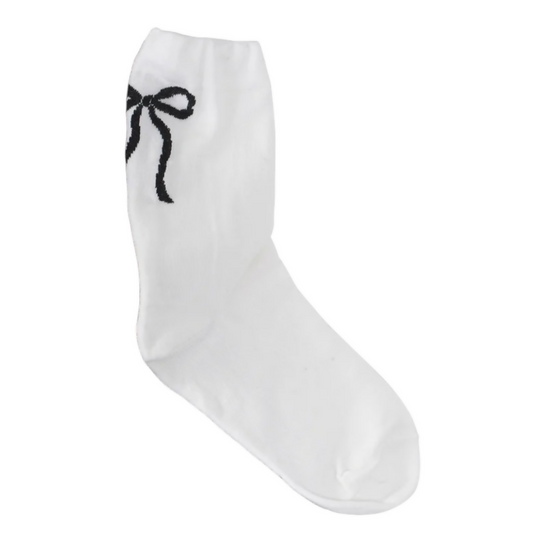 White Bow Socks Life is Socks