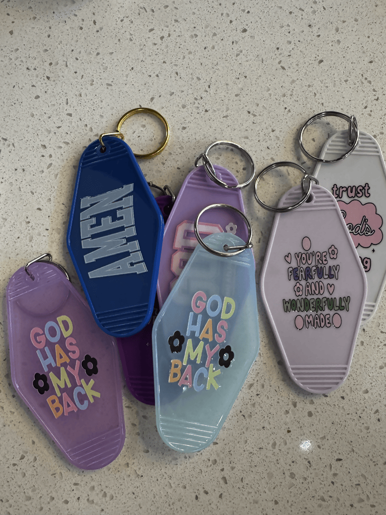 Religious Motel Keychains