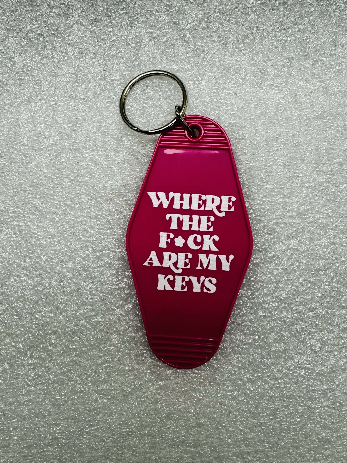 Where the F Motel Keychain