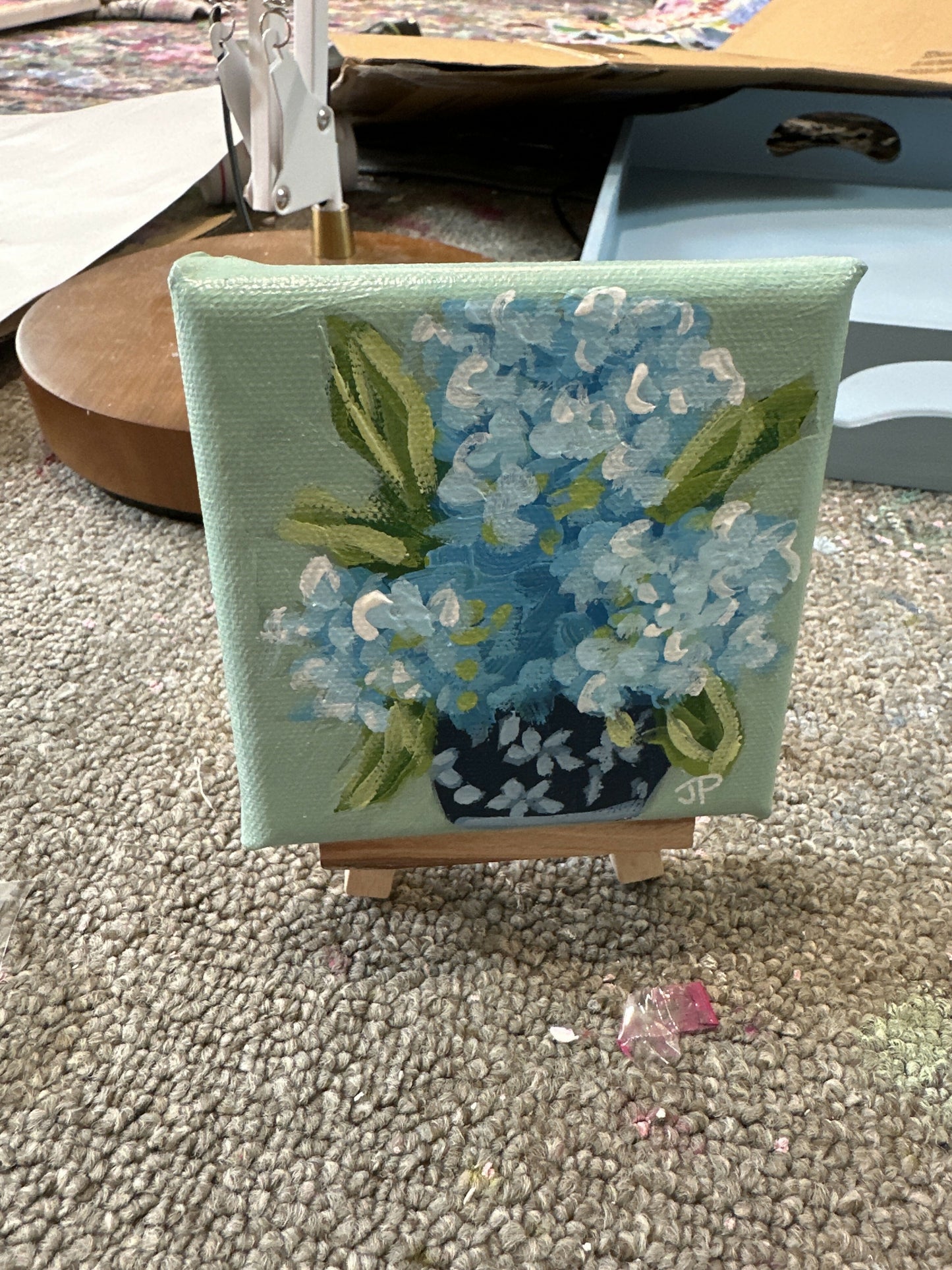 Original painting with easel