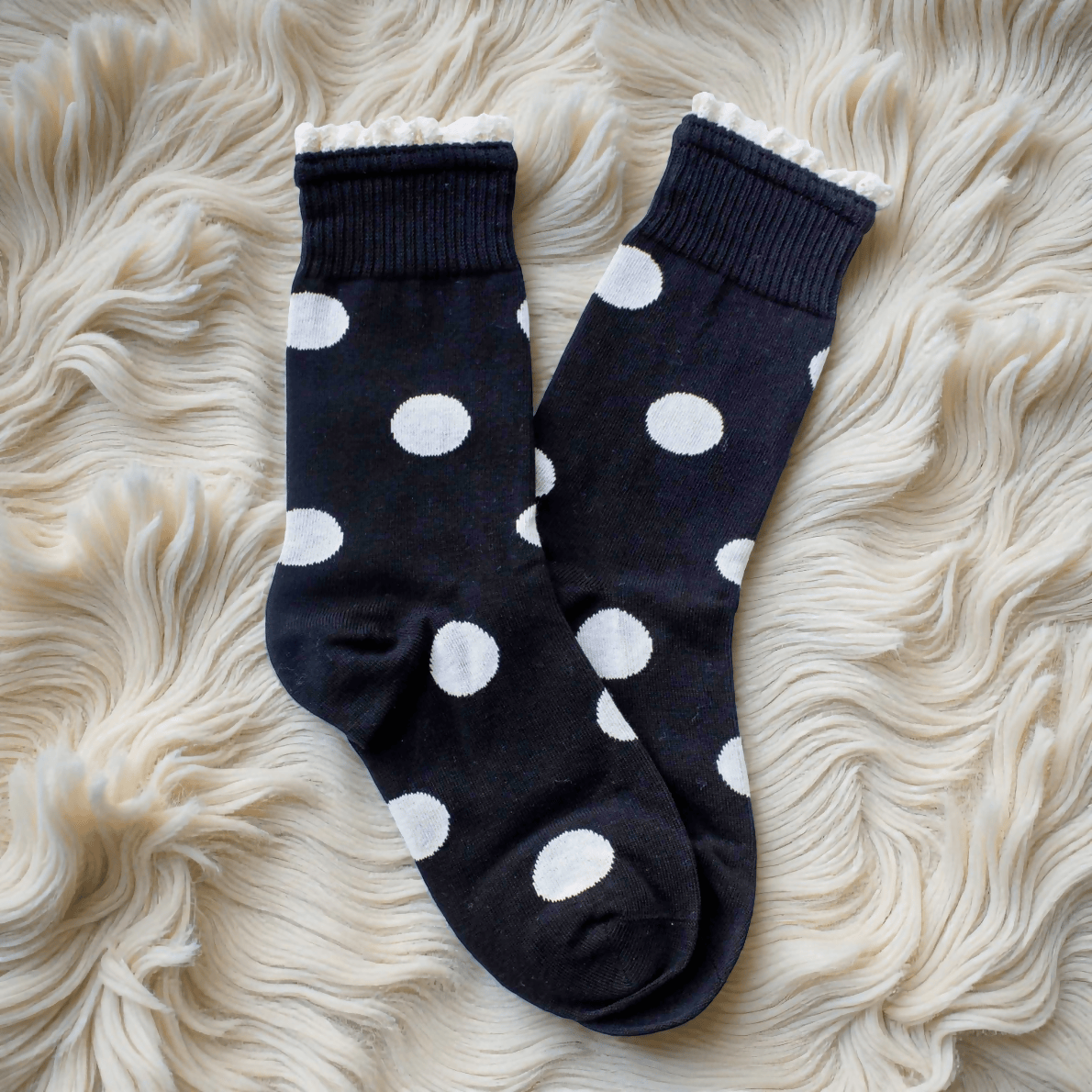 POLKA DOT RUFFLE BLK