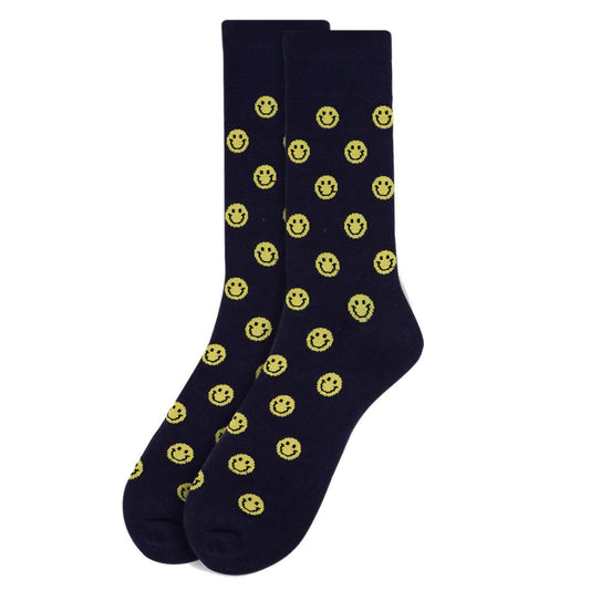 Mens Smile Socks Navy
