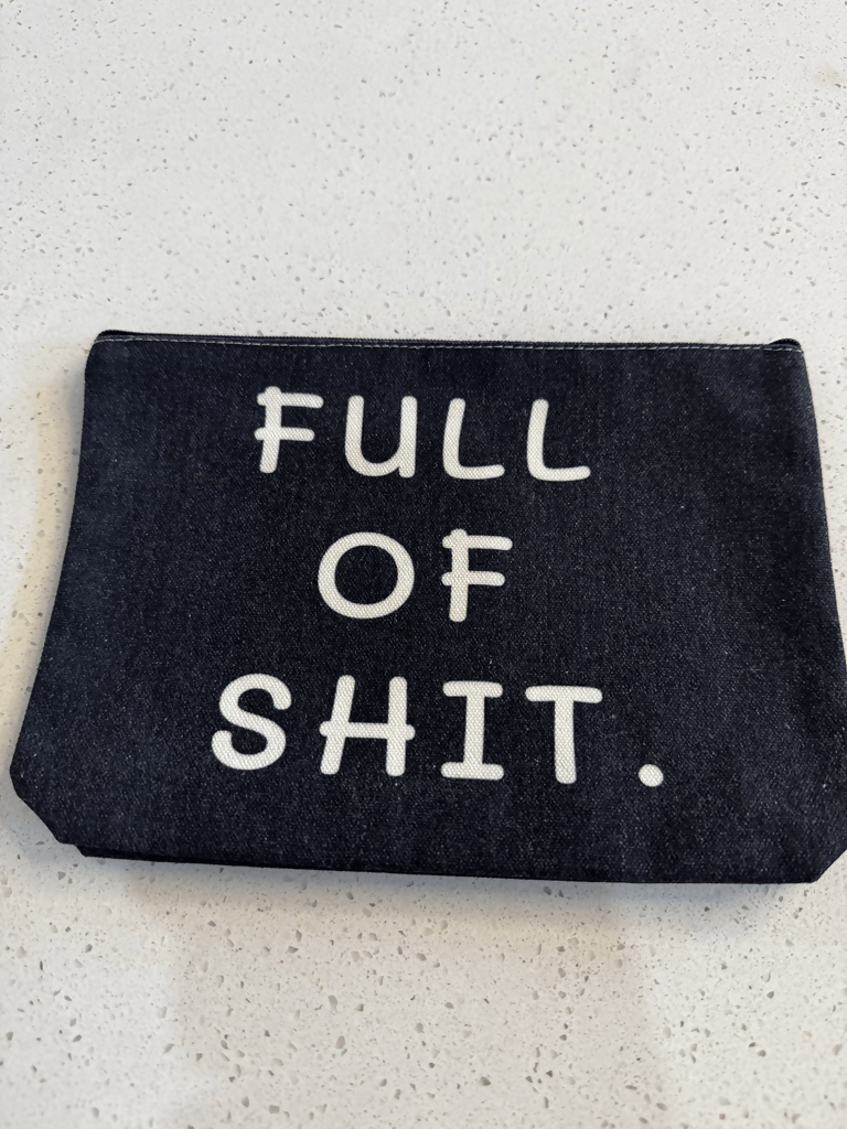 Full of Black Makeup Bag