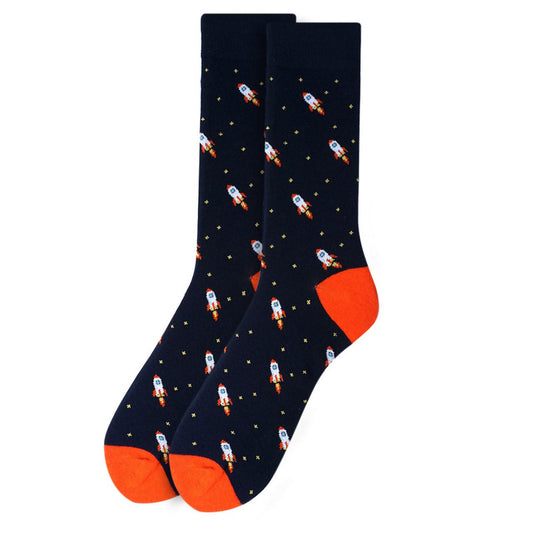 Mens Spaceship Rocket Socks 