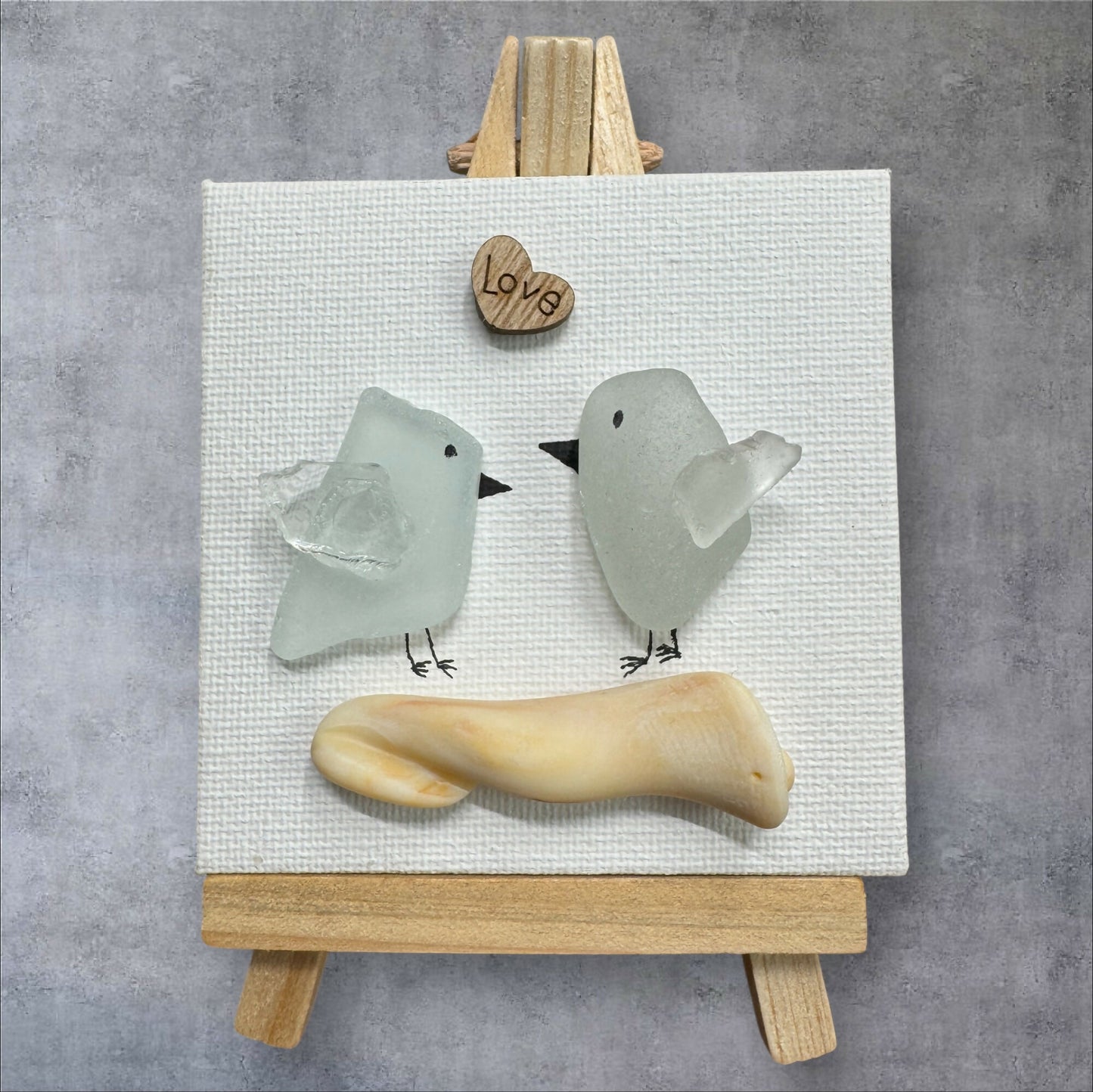 Lovebirds mini canvas