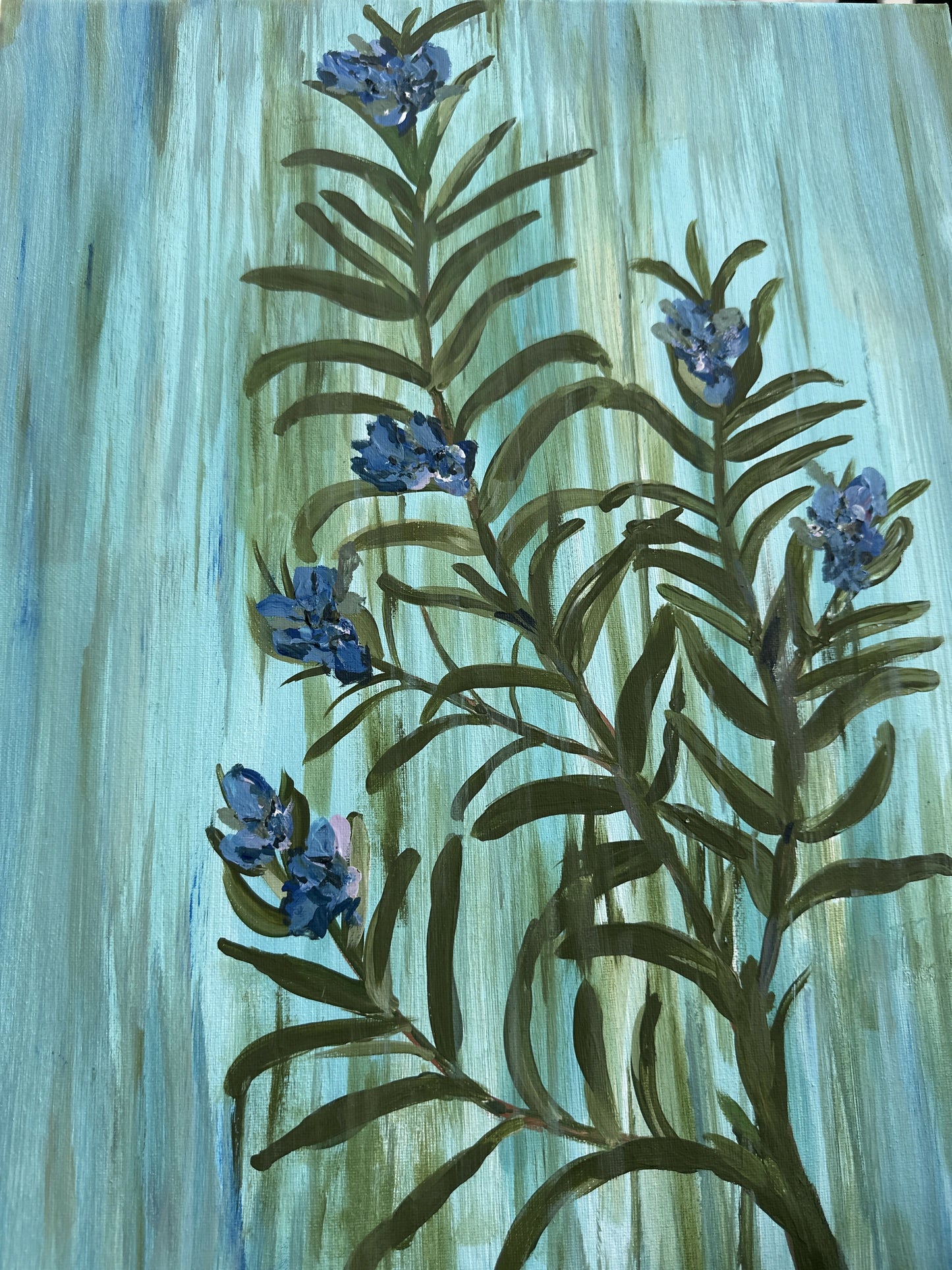 16x20 Acrylic “Rosemary in Bloom”