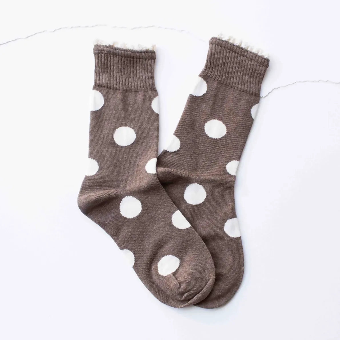 POLKA DOT RUFFLE BRN