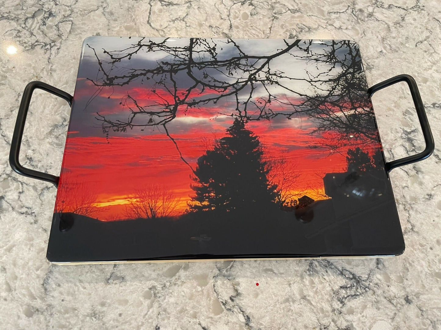 Mountain Sunset 14x11 Bamboo