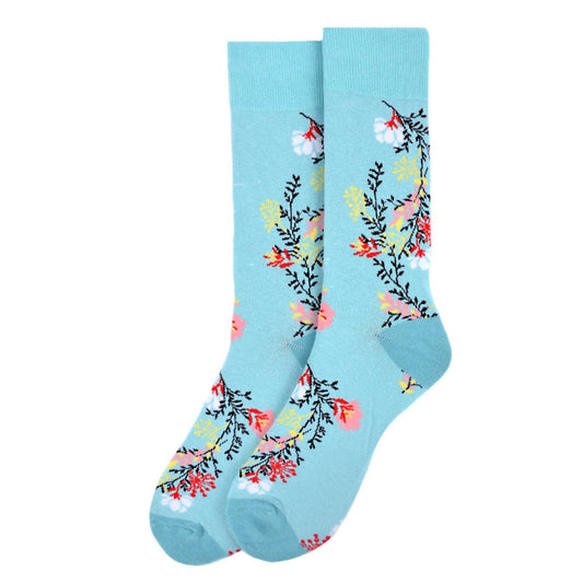 Mens Floral Socks Blue Life is Socks