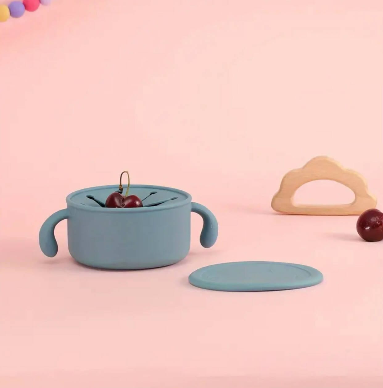 Silicone Baby Snack and Storage Bowl w/ Top